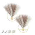 Pretty Jolly Boho Wall Decor Wall-Mounted Metal Wall Decor Hanging Artificial Pampas Display Wall Art Living Room Bedroom Bathroom Dining room Plant Wall Decor 2 PackBeigeCoffeeGold